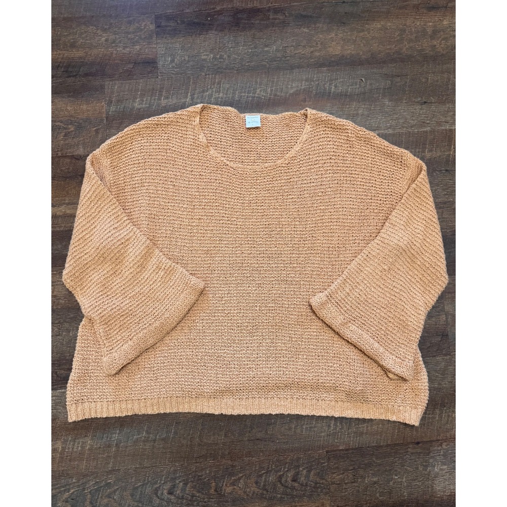 By Together Anthropologie Women's Large Oversized Bell Sleeve Knit Sweater Boho